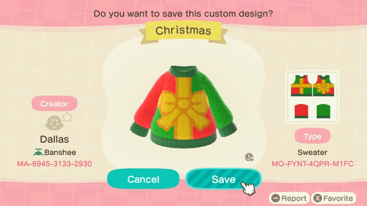 Greatest Christmas Sweaters in Animal Crossing: New Horizons to Flaunt Through the Holidays 8 Christmas Present Sweater